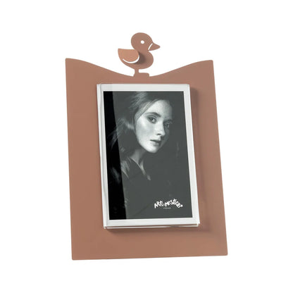 Arti & Mestieri Portafoto Paperella Piccolo in legno, design minimalista con decorazione paperella