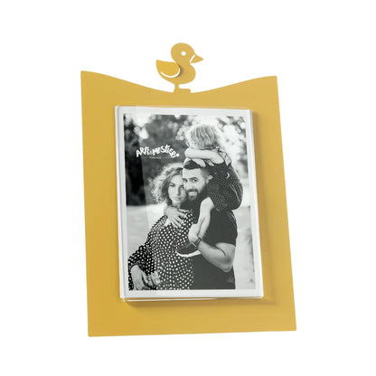 Arti & Mestieri Portafoto Paperella Piccolo in legno, design minimalista con decorazione paperella