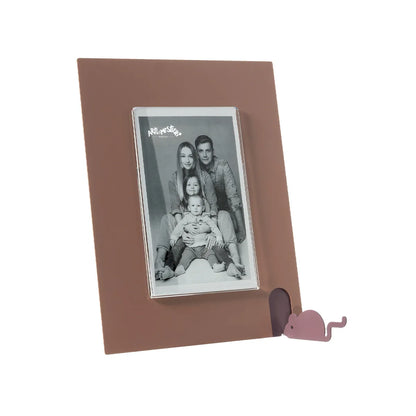 Arti & Mestieri Portafoto Topino Piccolo con dettaglio topolino in legno, design minimalista