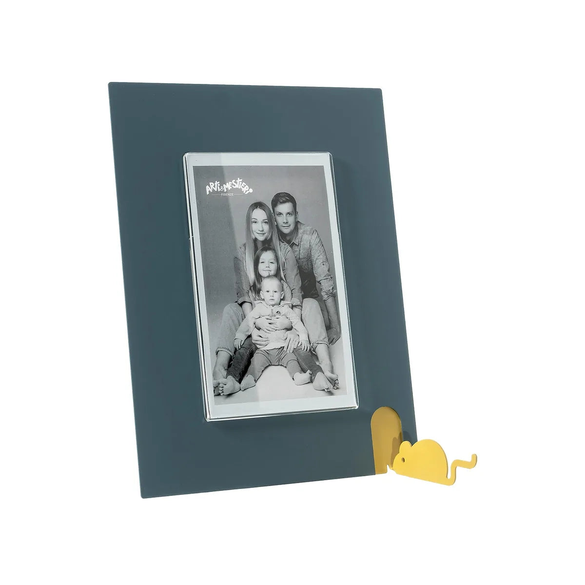 Arti & Mestieri Portafoto Topino Piccolo con dettaglio topolino in legno, design minimalista