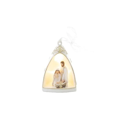 PuntoCasaStore Capanna Led Bianca natività resina 6x10 cm con illuminazione