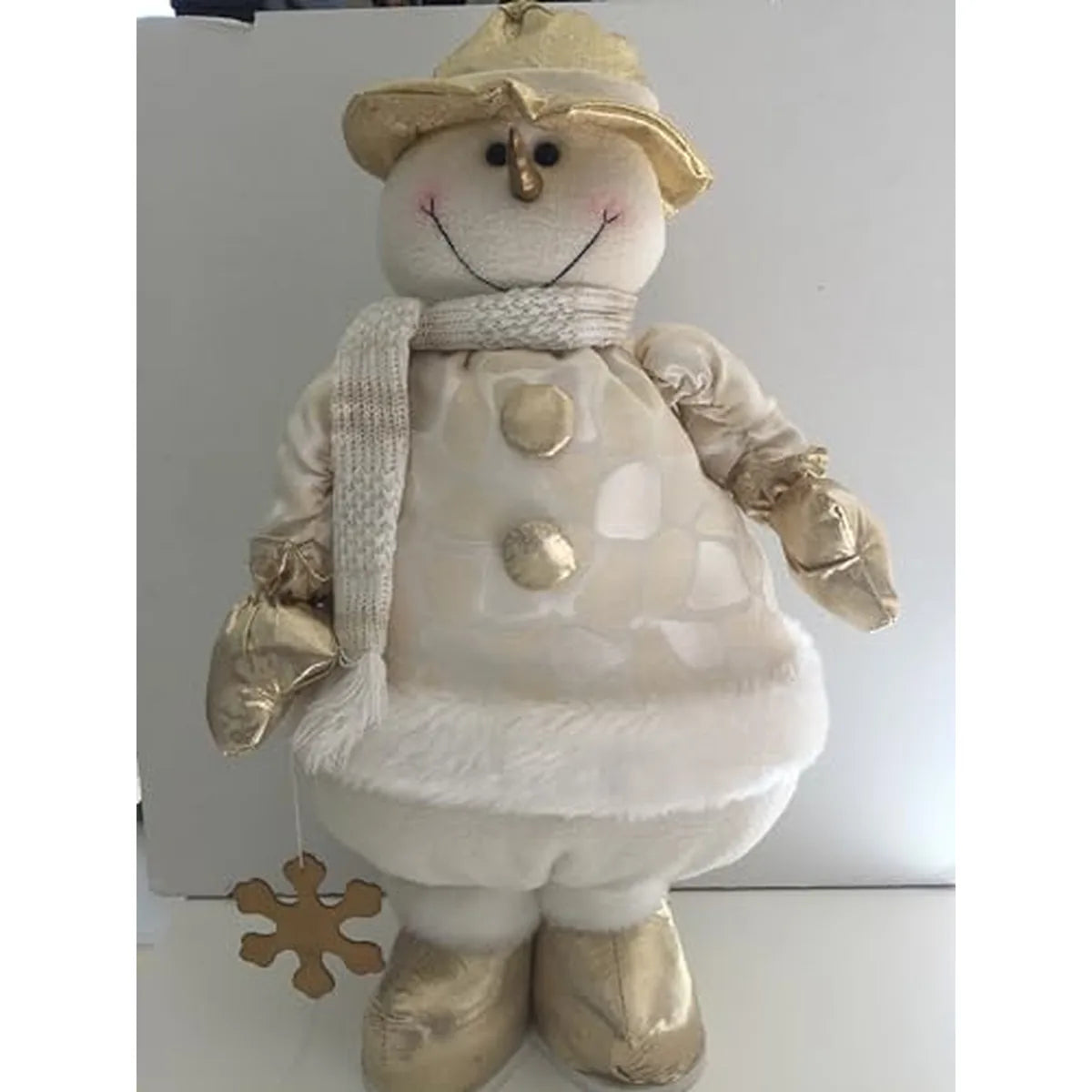 Pupazzo di Neve 63cm Il mio negozio - decorazione natalizia in poliresina bianca