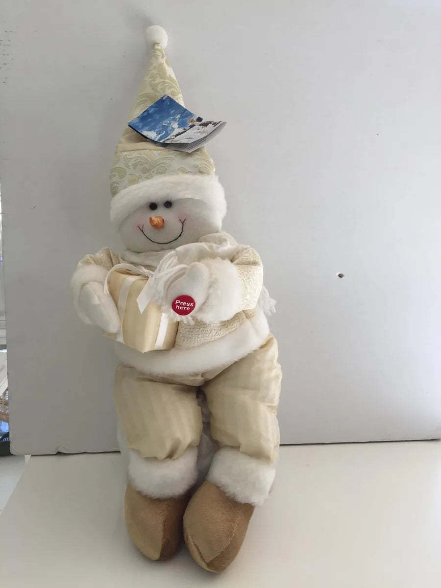 Il mio negozio Pupazzo di Neve Bianco 53x16 cm decorazione natalizia