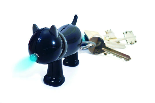Pusher Kitty portachiavi gattino giallo con luce Led e suono interattivo