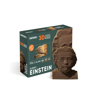 Cartonic Puzzle 3D Albert Einstein in cartone, 172 pezzi, altezza 17,9 cm