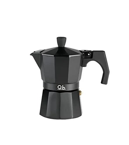 Mopita Caffettiera in alluminio nero opaco con manico soft touch - Black Code