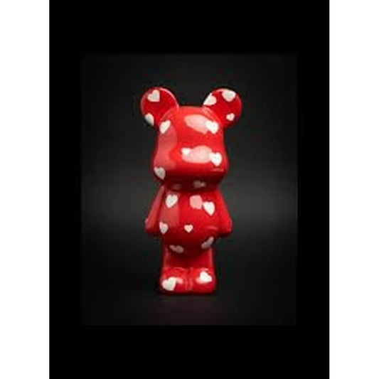 Blogodesign Blogo Salvadanaio Teddy rosso a pois cuori - design italiano
