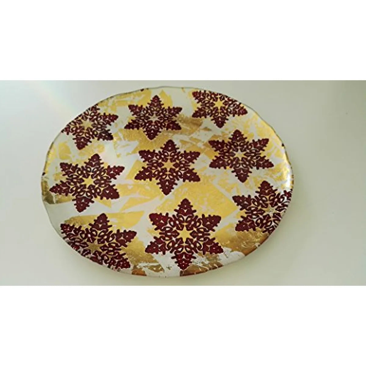 Scherzer Piatto Panettone in vetro trasparente 33cm per dolci natalizi