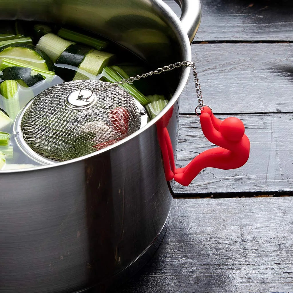 Monkey Business infusore a sfera in acciaio inox per tè e tisane