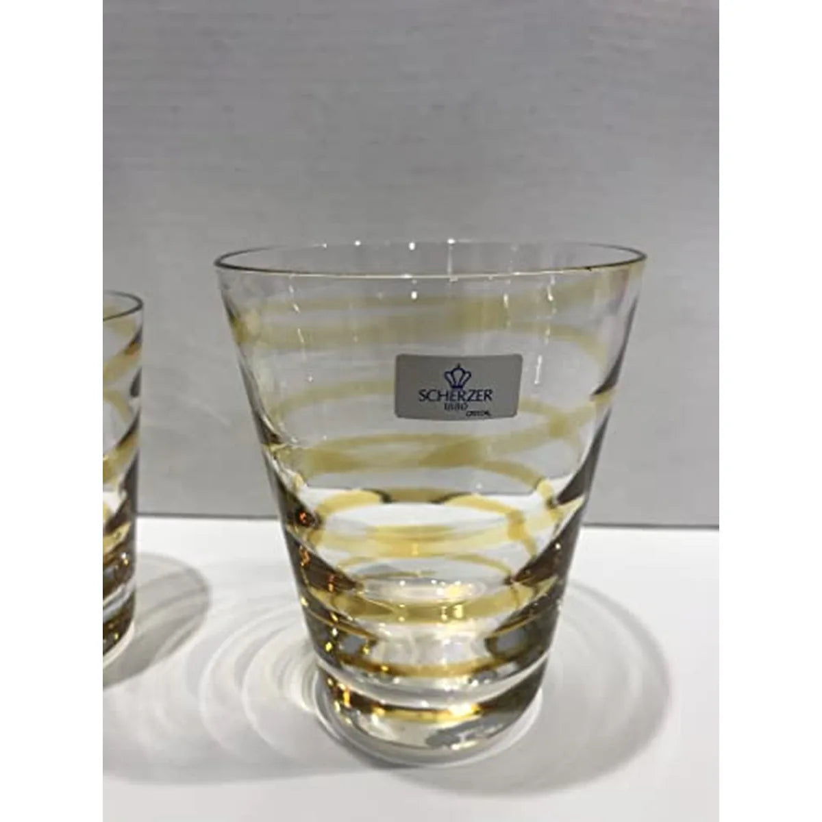 Scherzer Set 6 Bicchieri Acqua Spirale in vetro cristallino design tedesco