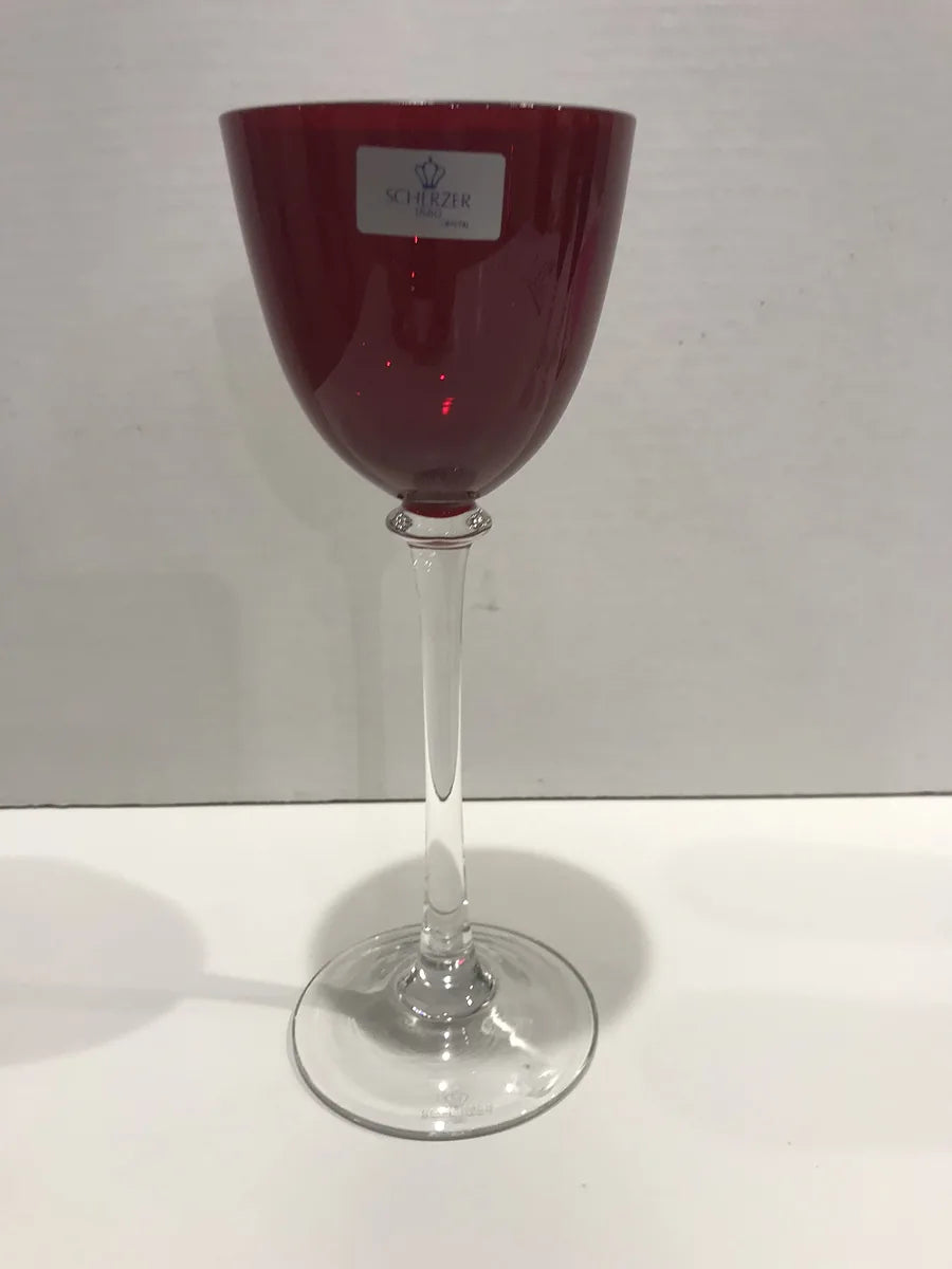 Scherzer Set 8 Bicchieri Liquore Red Passion vetro rosso