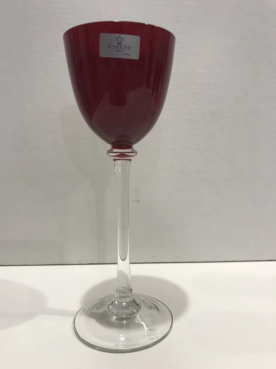 Scherzer Set 8 Bicchieri Liquore Red Passion vetro rosso