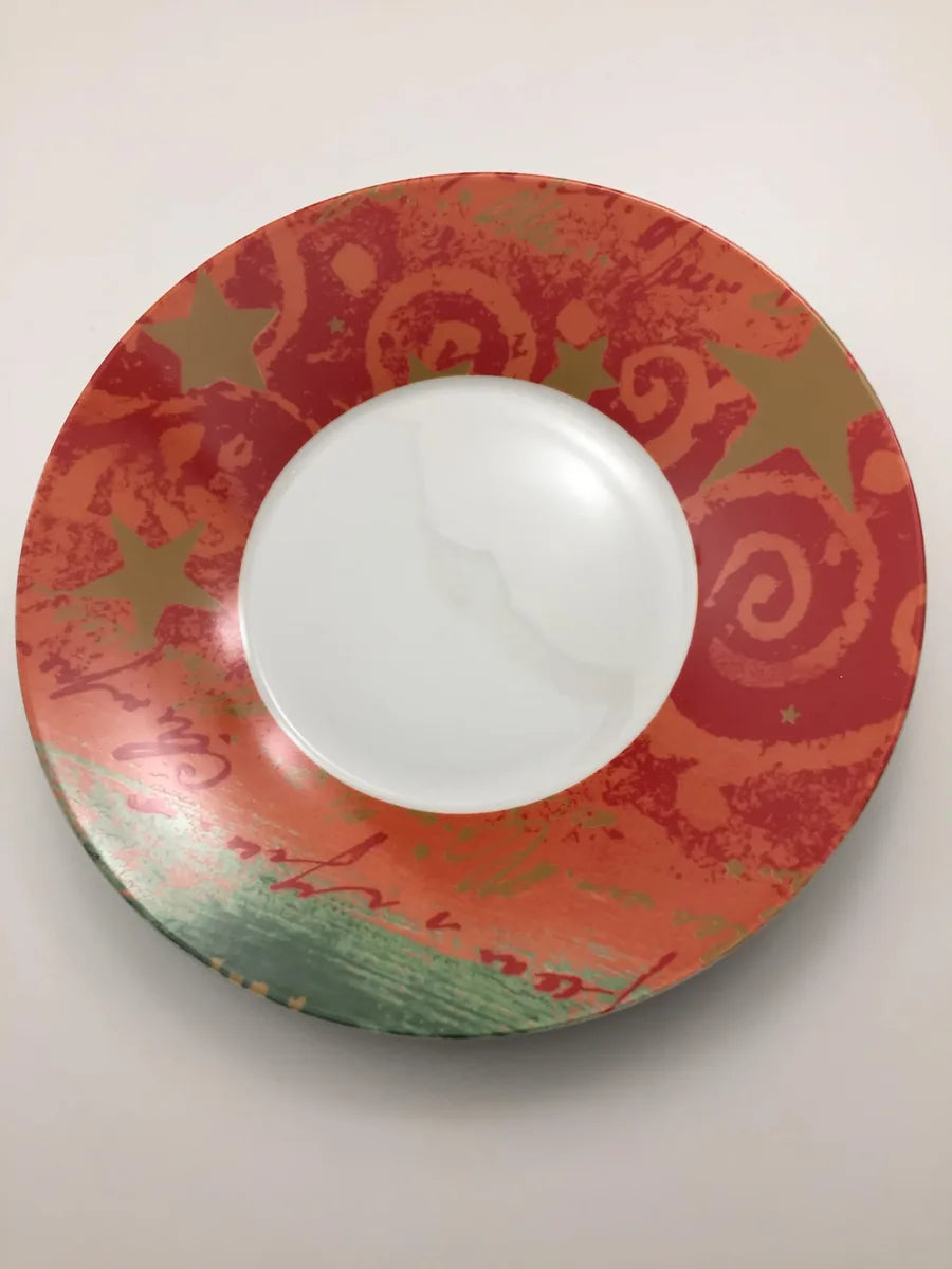 Scherzer Set 19 Piatti Natale in ceramica - Piatti piani, fondi, frutta e insalatiera