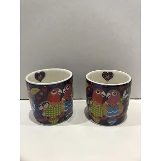 Maxwell & Williams Set 2 Tazze da Caffè Love Hearts Rainbow Girls in porcellana con design colorato
