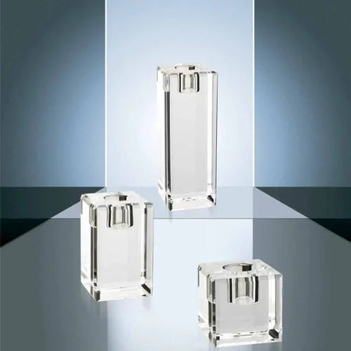 Scherzer Set 3 Candelieri Yes Square in metallo, design geometrico moderno