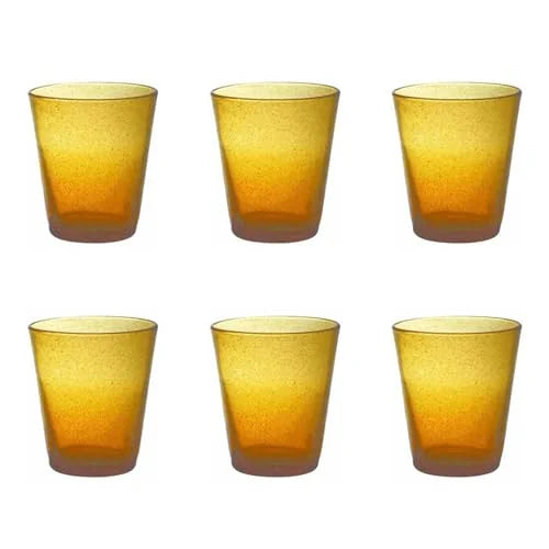Stilmobili Set 6 Tumbler colorato in vetro soffiato linea Freshness, design originale e vivace
