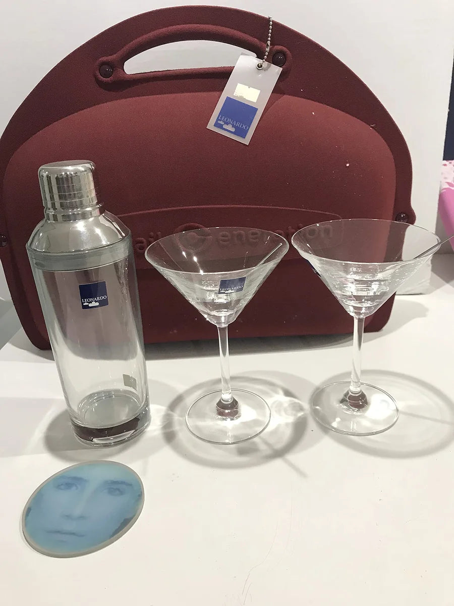 Leonardo Set Aperitivo per 2 in vetro soffiato - Design italiano Stilmobili