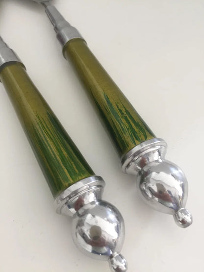 Il mio negozio posate insalata acciaio madreperla verde - Stilmobili