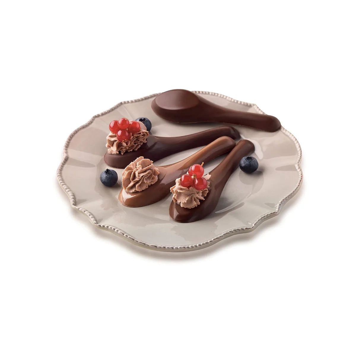 Silikomart stampo silicone cucchiai cioccolato 8 cavità colore marrone
