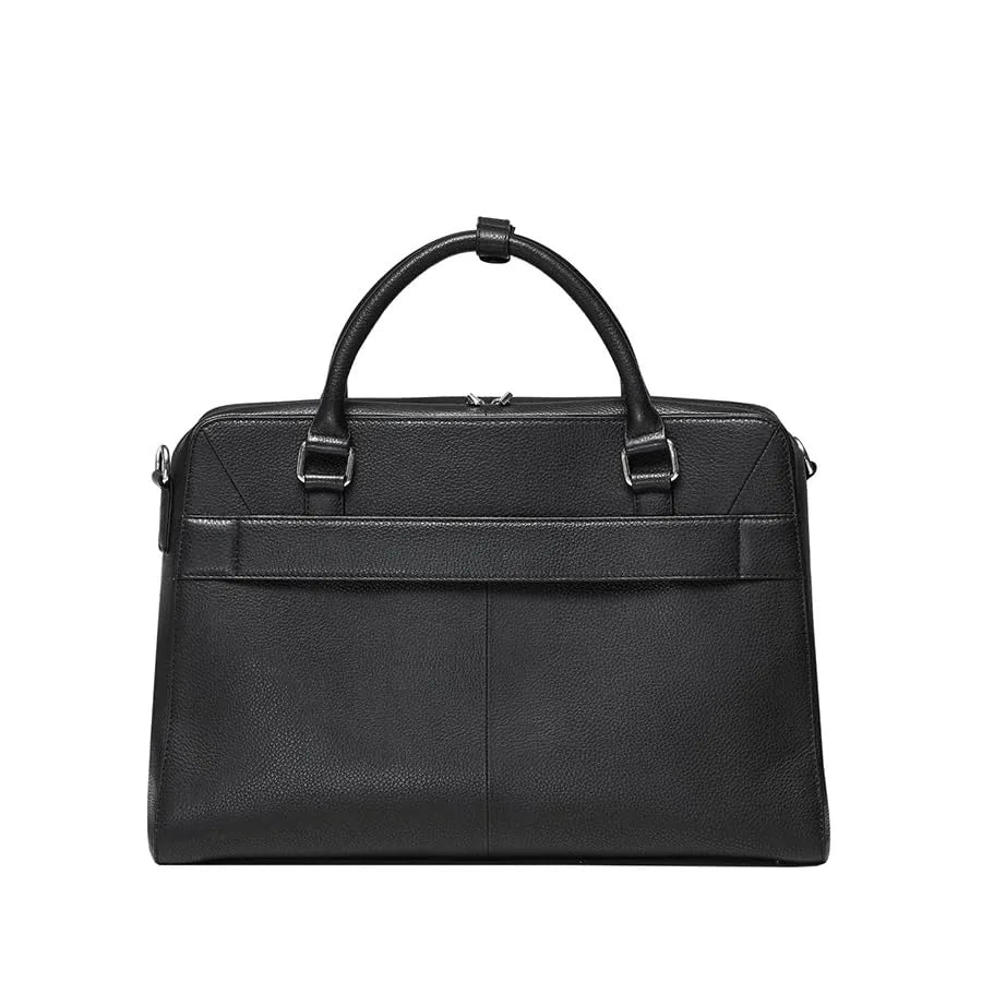 SOCHA Leren Laptoptas 15.6 inch Diamond Unisex Nero - borsa laptop in pelle con tracolla regolabile