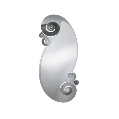 Arti & Mestieri specchio da parete Circeo piccolo legno foglia oro e argento