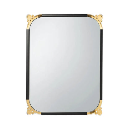 Arti & Mestieri specchio parete Corner Classic ferro 60x80 cm design minimalista colori Giada Fango Nero