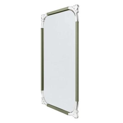 Arti & Mestieri specchio parete Corner Classic ferro 60x80 cm design minimalista colori Giada Fango Nero