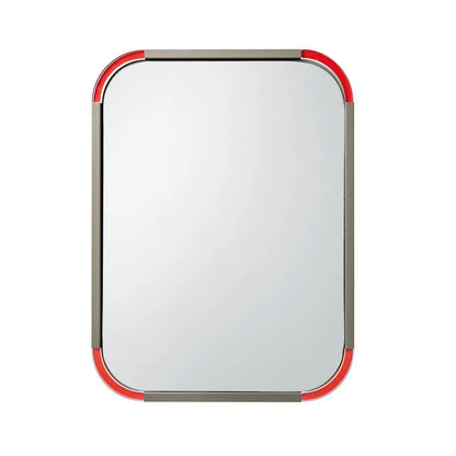 Arti & Mestieri Specchio da parete Corner Liscio in ferro, design minimalista disponibile in Giada, Fango e Nero