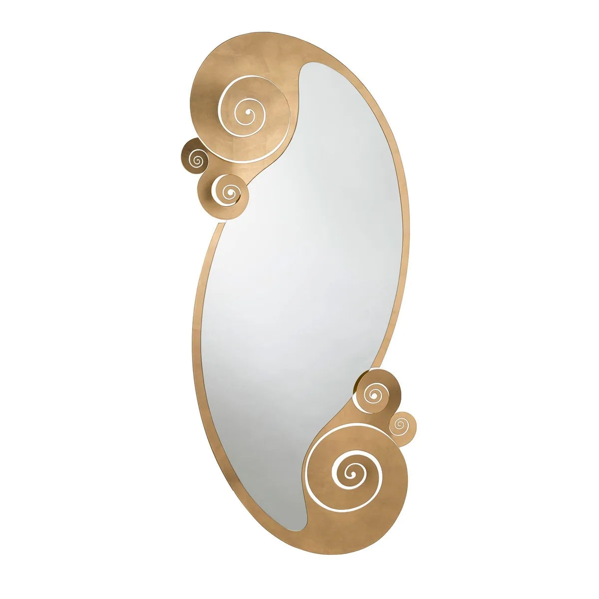 Arti & Mestieri Specchio Decorativo Circeo Grande foglia oro 170 cm