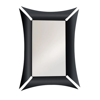 Arti & Mestieri specchio decorativo Morgana rettangolare in foglia argento, oro e bianco