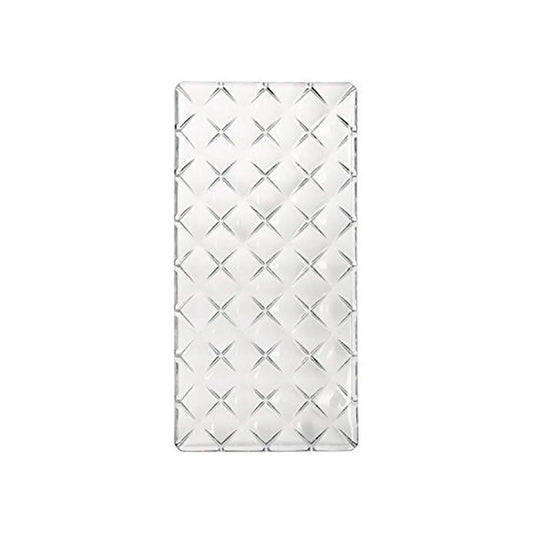 Spiegelau Nachtmann vassoio rettangolare 28cm cristallo con texture diamante