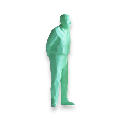 Superstuff Umarell Aquamarine - figura decorativa 3D colore acquamarina
