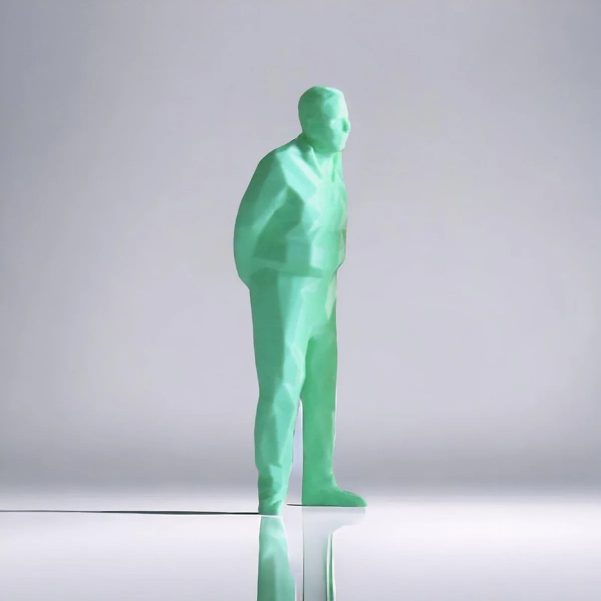 Superstuff Umarell Aquamarine - figura decorativa 3D colore acquamarina