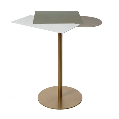 Arti & Mestieri Tavolino da Caffè Kandy in ferro, design geometrico, disponibile con base nera e oro laccato