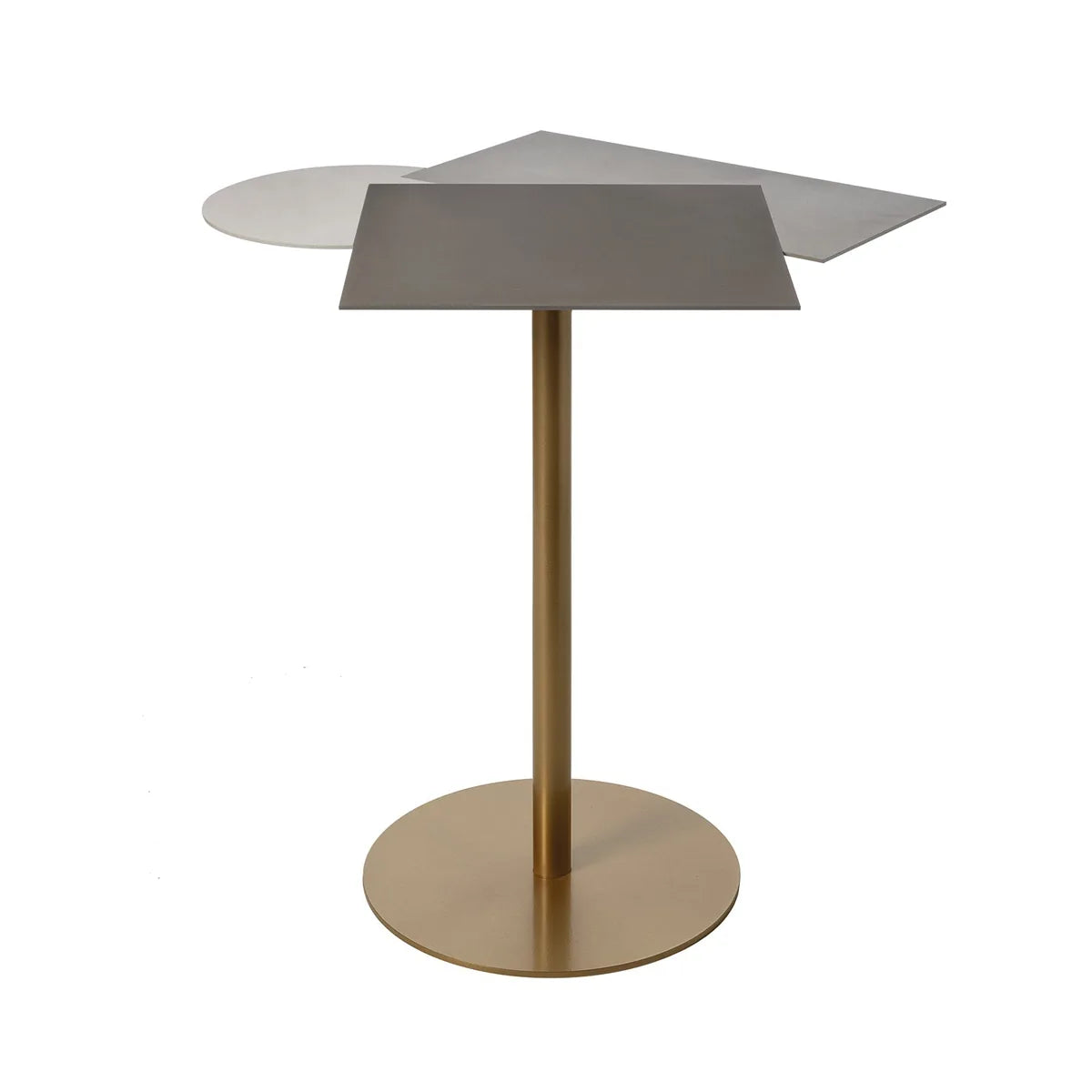 Arti & Mestieri Tavolino da Caffè Kandy in ferro, design geometrico, disponibile con base nera e oro laccato