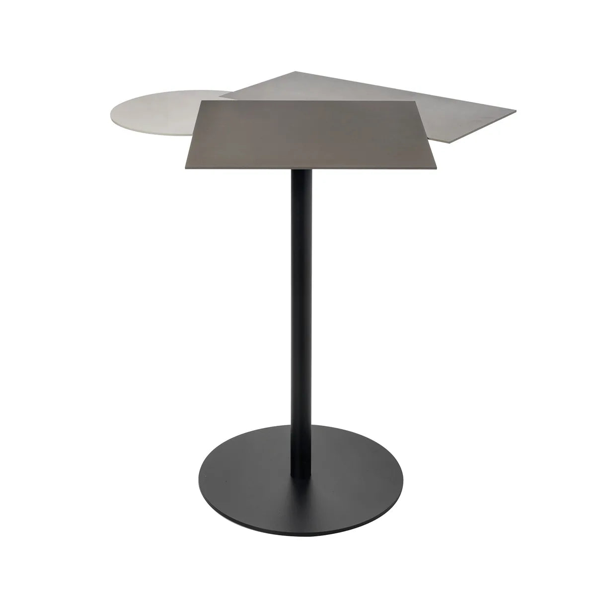 Arti & Mestieri Tavolino da Caffè Kandy in ferro, design geometrico, disponibile con base nera e oro laccato