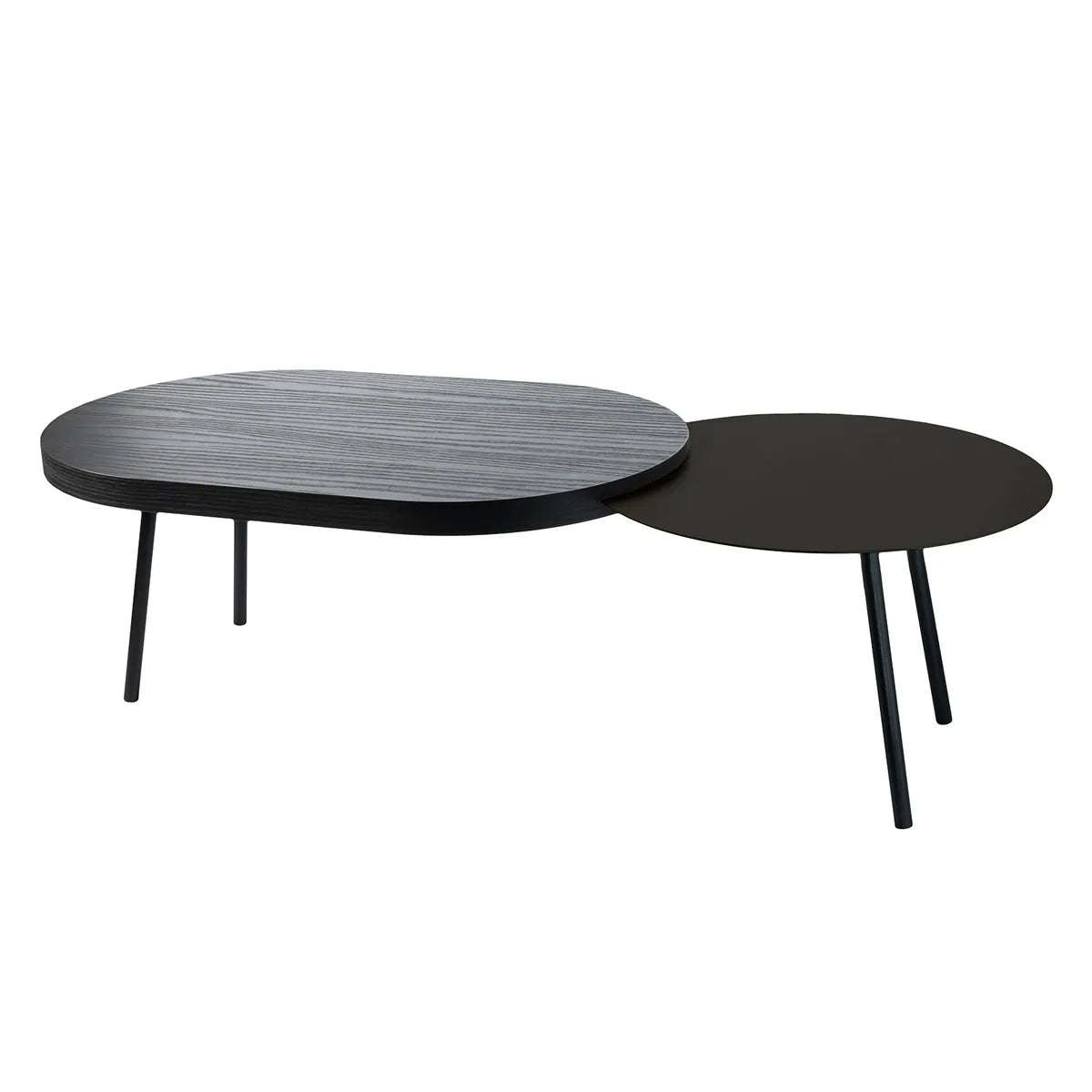 Arti & Mestieri Tavolino Packtop Grande ferro MDF wengè nero oro - Tavolino da soggiorno moderno