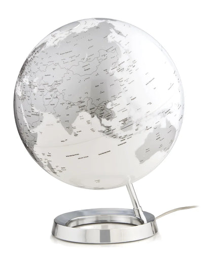 Tecnodidattica Mappamondo Light&Colour con sfera illuminata LED, base nylon, design danese