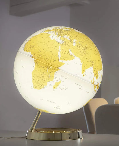 Tecnodidattica Mappamondo Light&Colour con sfera illuminata LED, base nylon, design danese