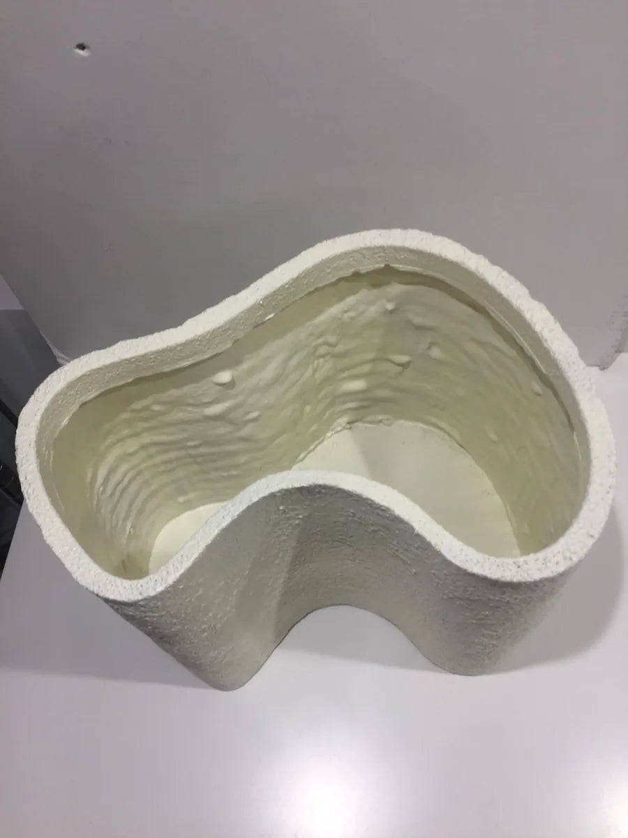 Mascagni vaso in resina bianca 25cm, design italiano moderno per arredamento casa