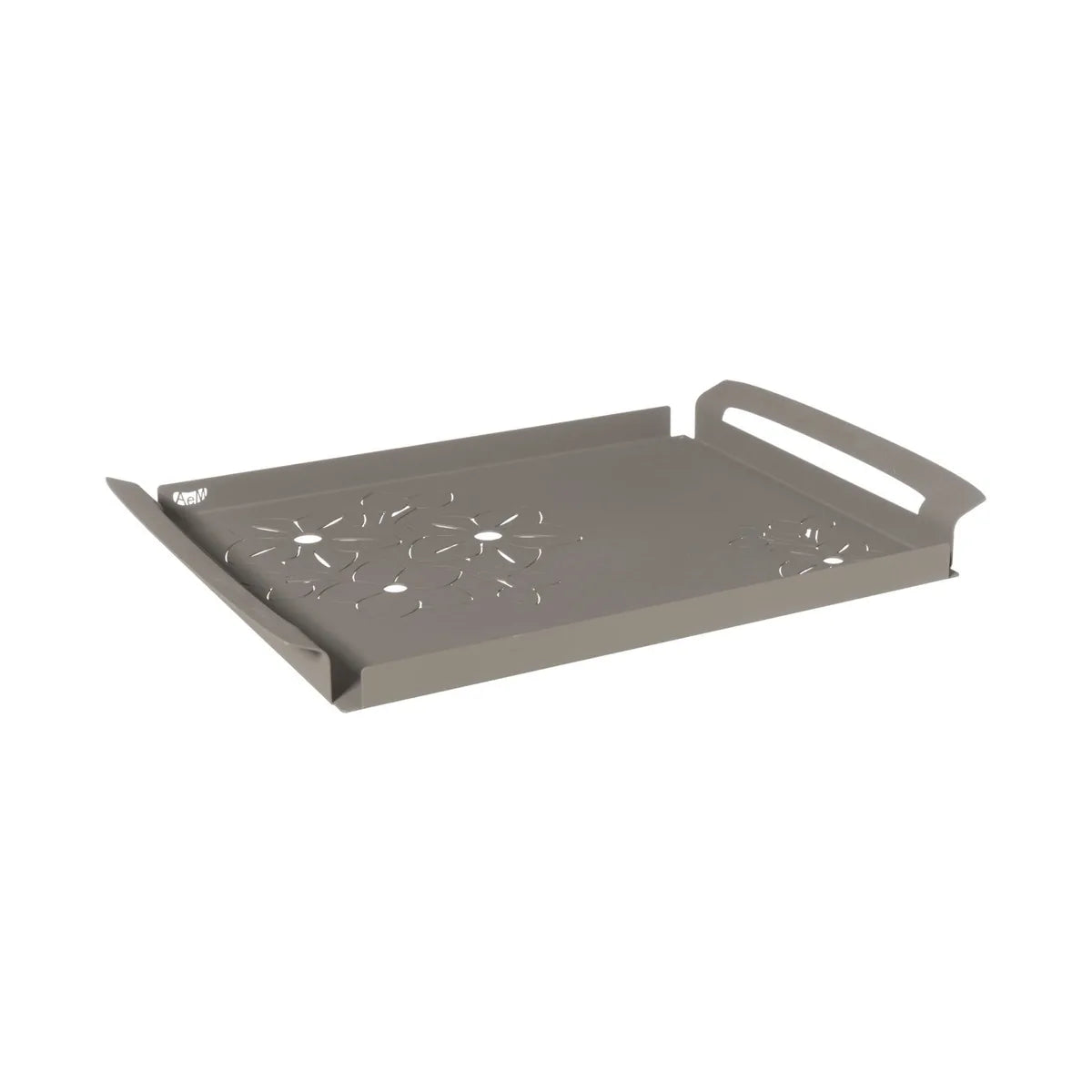 Arti & Mestieri Vassoio Moderno Fior Di Loto Piccolo ceramica bianco marmo e fango 37x25 cm