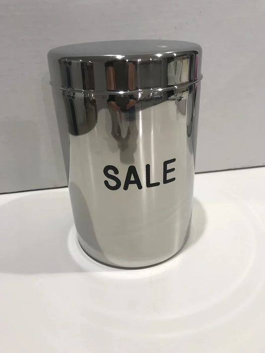 Viceversa Barattolo in acciaio inox senza scritta, 15 cm di altezza, design minimalista per cucina