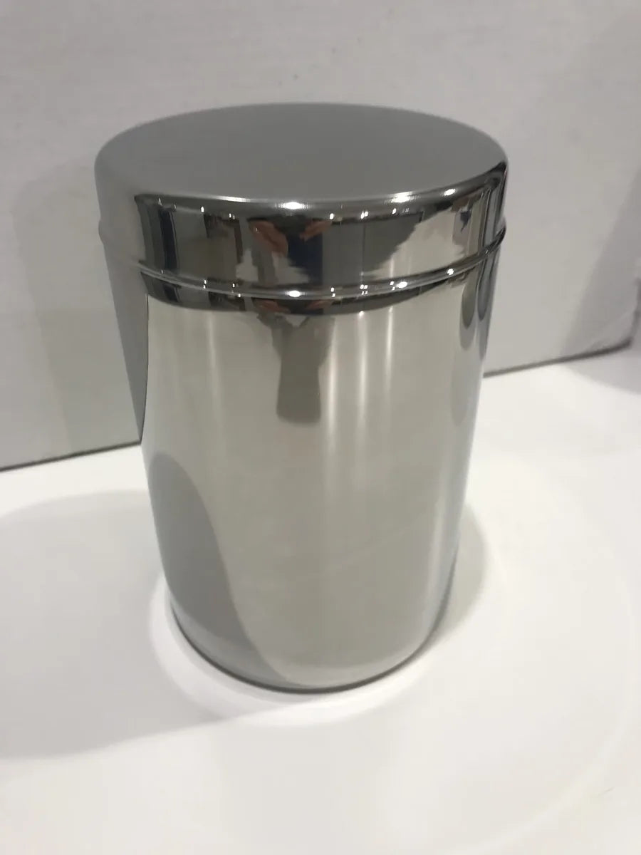 Viceversa Barattolo in acciaio inox senza scritta, 15 cm di altezza, design minimalista per cucina