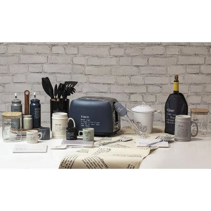 Villa d'Este Home Tivoli Set Condimento Victionary gres multicolor con stand bamboo