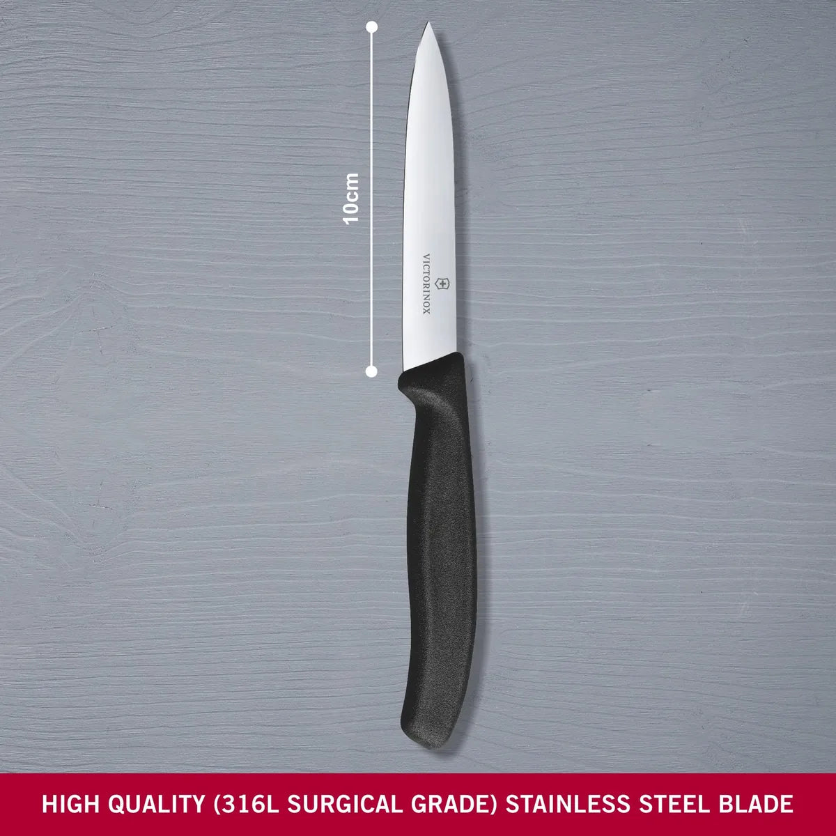 Victorinox 6.7703 Coltello per verdura Swiss Classic 10 cm lama acciaio manico nero