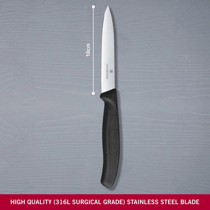 Victorinox 6.7703 Coltello per verdura Swiss Classic 10 cm lama acciaio manico nero