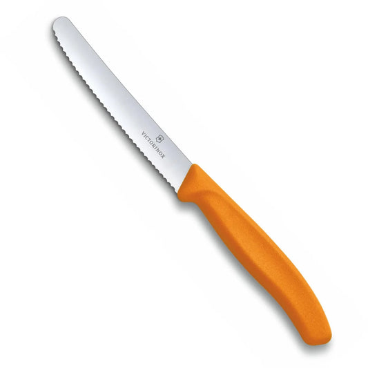Victorinox coltello acciaio inox arancio seghettato - Stilmobili