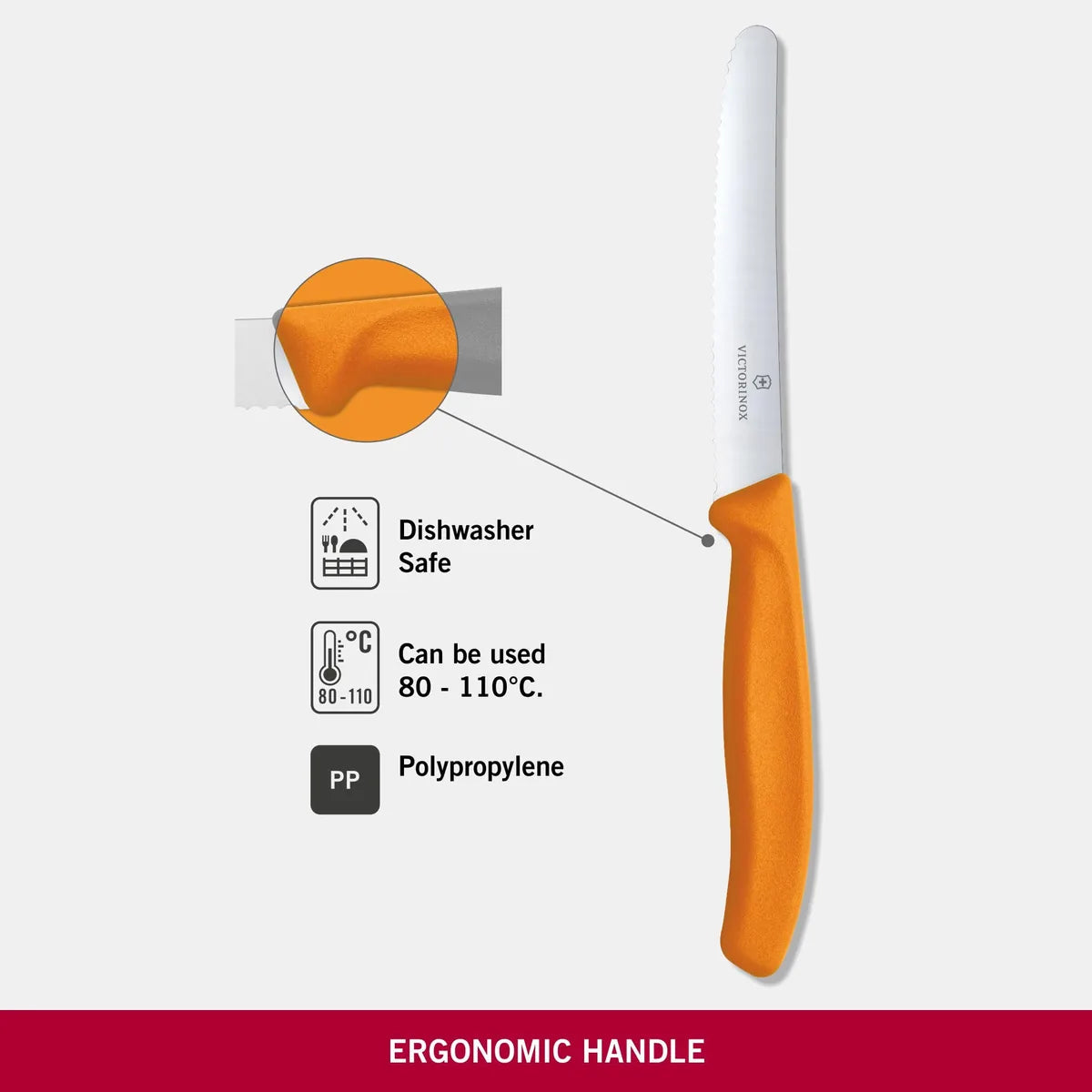 Victorinox coltello acciaio inox arancio seghettato - Stilmobili