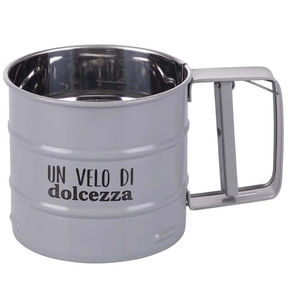 Villa d'Este Home Tivoli Setaccio Spargifarina in acciaio inox con manico e rete anti-grumi