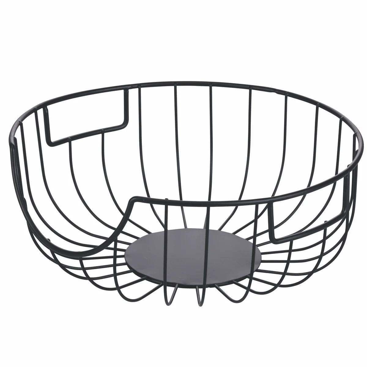 Villa d'Este Home Tivoli Portapiatti La Cucina metallo nero design geometrico Ø 25 cm
